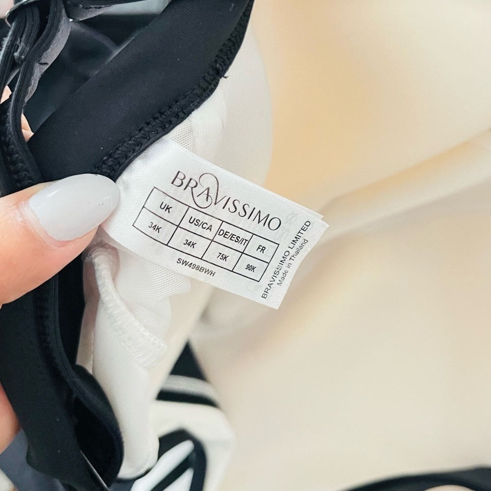 Bravissimo black and White One-Piece Swimsuit - Picture 3 of 4